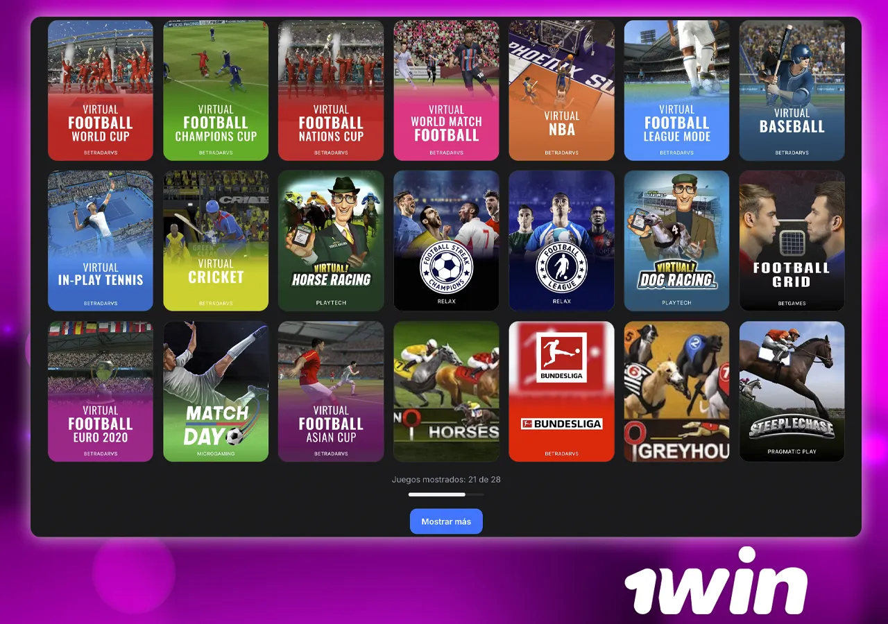 Deportes Virtuales en 1Win