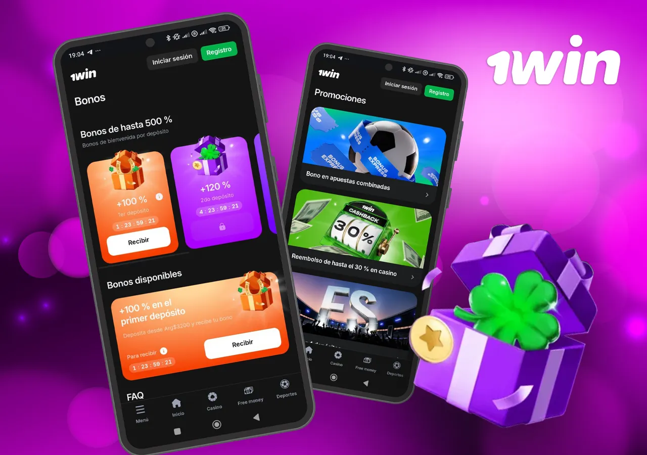 Bonificaciones y promociones en la aplicación 1Win